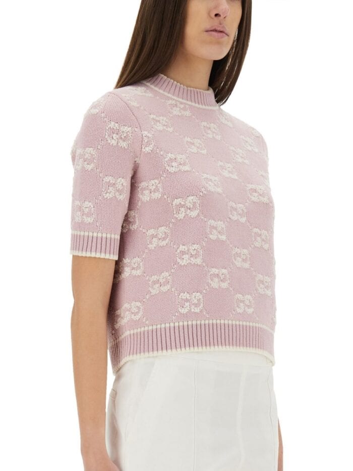 Gucci GG JACQUARD BOUCLÉ WOOL SWEATER