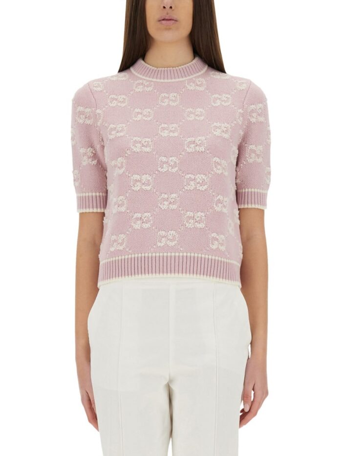 Gucci GG JACQUARD BOUCLÉ WOOL SWEATER