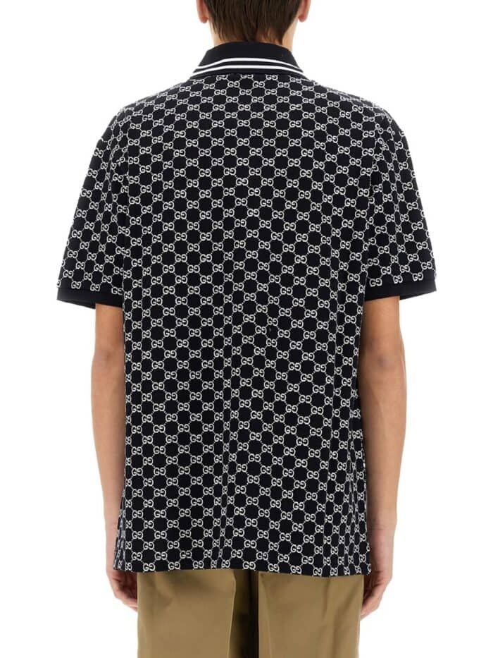 Gucci GG JACQUARD COTTON PIQUE POLO SHIRT
