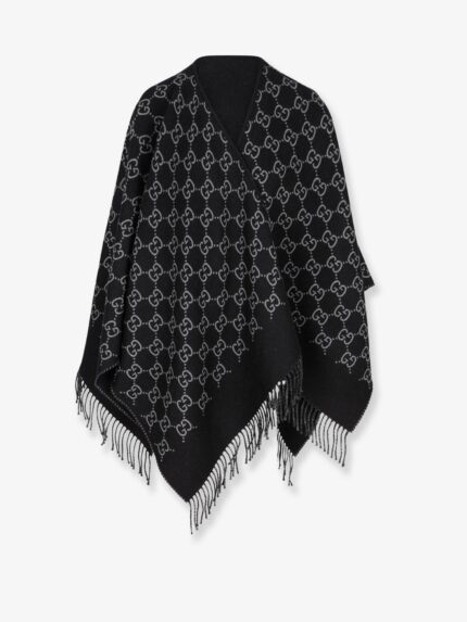 Gucci GG Jacquard Wool Cape