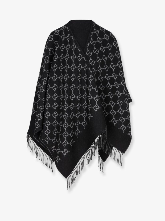 gucci gg jacquard wool cape Gucci GG Jacquard Wool Cape