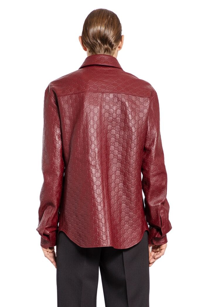 GUCCI Gg Leather Shirt