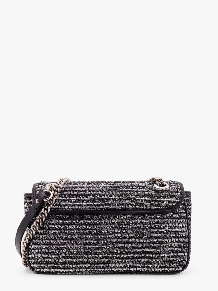 Gucci Gg Marmont Fabric And Leather Shoulder Bag With All-over Sequins