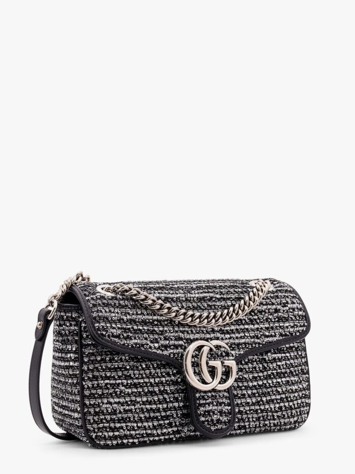 Gucci Gg Marmont Fabric And Leather Shoulder Bag With All-over Sequins