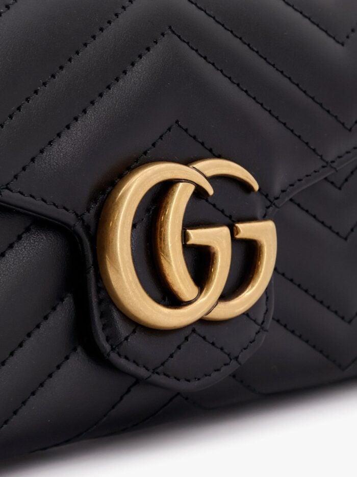 Gucci Gg Marmont Matelassé Leather Shoulder Bag With Frontal Logo