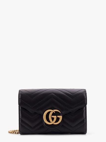 Gucci Gg Marmont Matelassé Leather Shoulder Bag With Frontal Logo