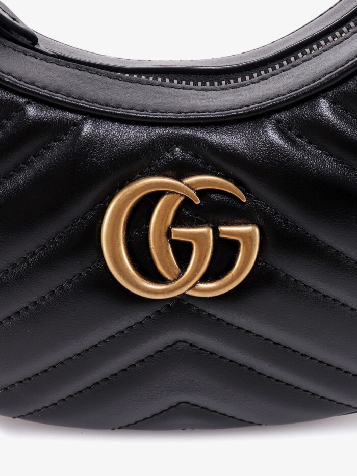 Gucci GG Marmont Quilted Leather Shoulder Bag With Metal GG Logo