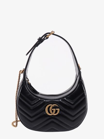 Gucci GG Marmont Quilted Leather Shoulder Bag With Metal GG Logo