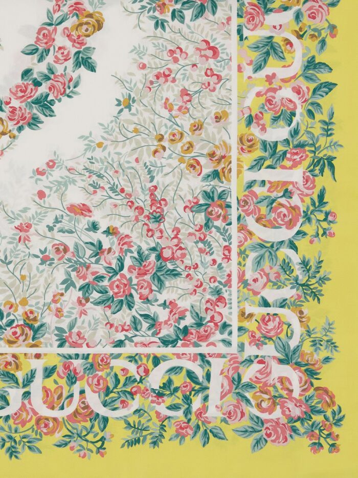 Gucci GG Rose Silk Foulard