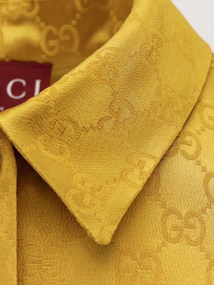 Gucci GG Satin Chemisier Dress