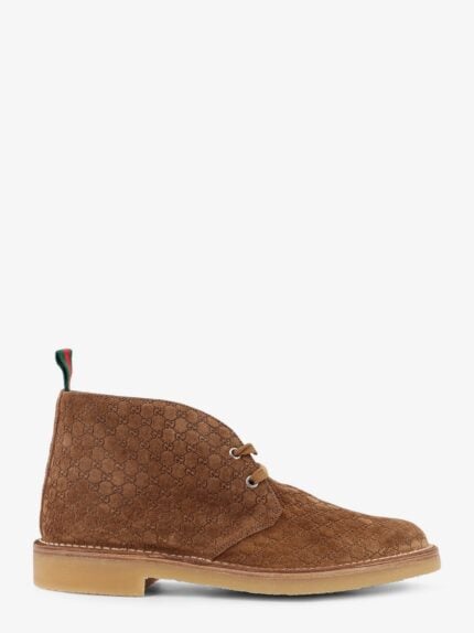 Gucci GG Suede Lace-up Boots