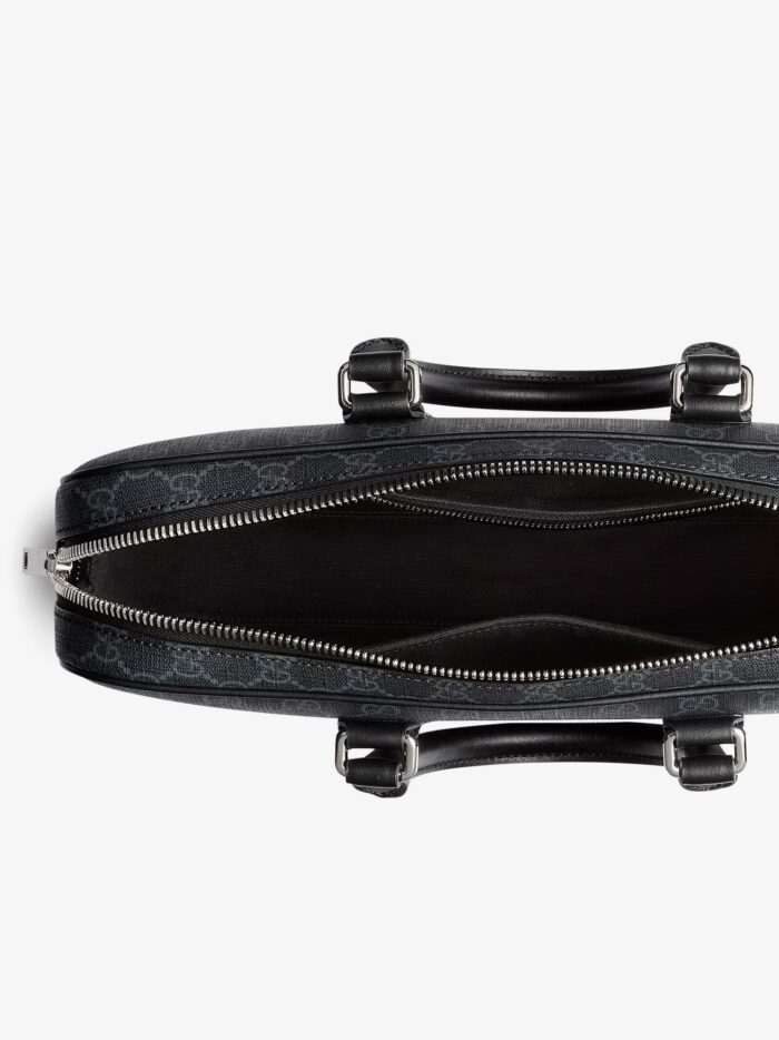 Gucci GG Supreme Fabric And Leather Briefcase