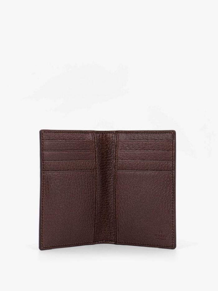 Gucci Gg Supreme Fabric And Leather Card Holder