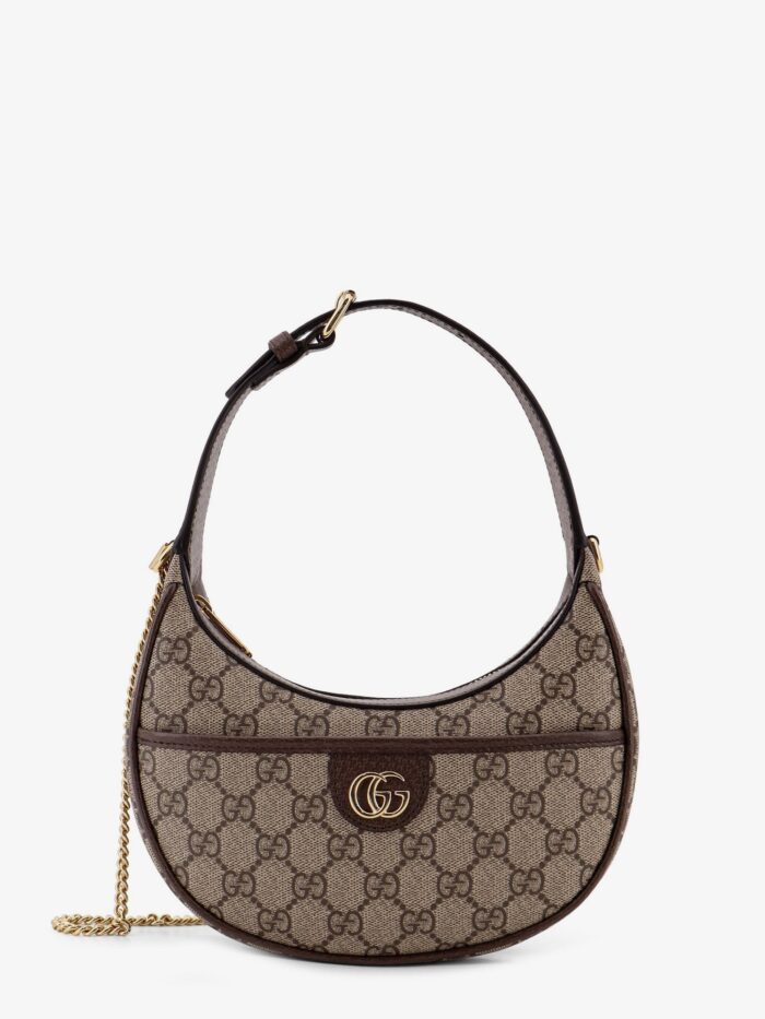 gucci gg supreme fabric and leather mini bag Gucci GG Supreme Fabric And Leather Mini Bag