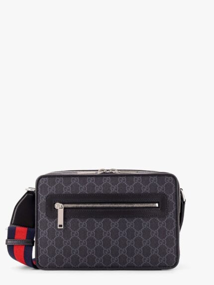 Gucci Gg Supreme Fabric And Leather Shoulder Bag