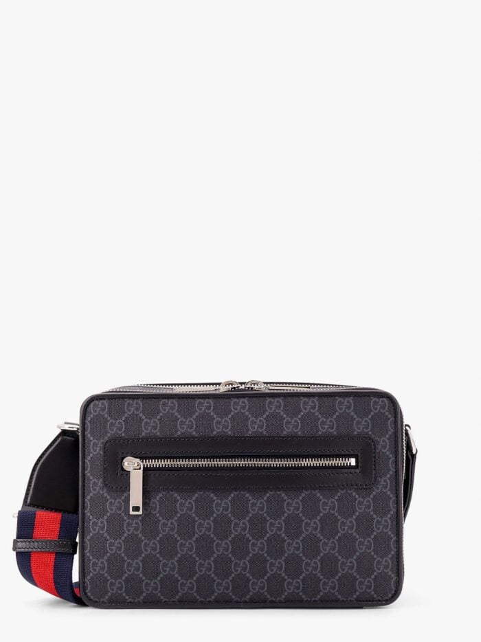 Gucci Gg Supreme Fabric And Leather Shoulder Bag