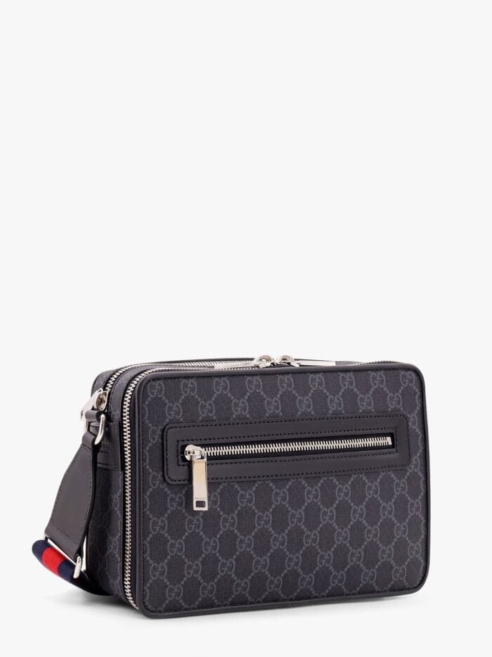 Gucci Gg Supreme Fabric And Leather Shoulder Bag