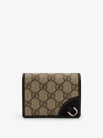 Gucci GG Supreme Fabric And Leather Wallet