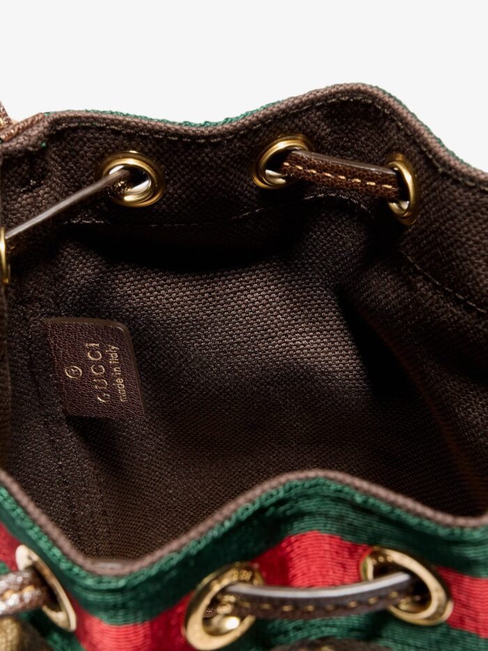 Gucci GG Supreme Fabric Mini Bucket Bag