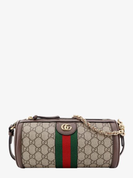Gucci Gg Supreme Fabric Shoulder Bag With Iconic Web Detail