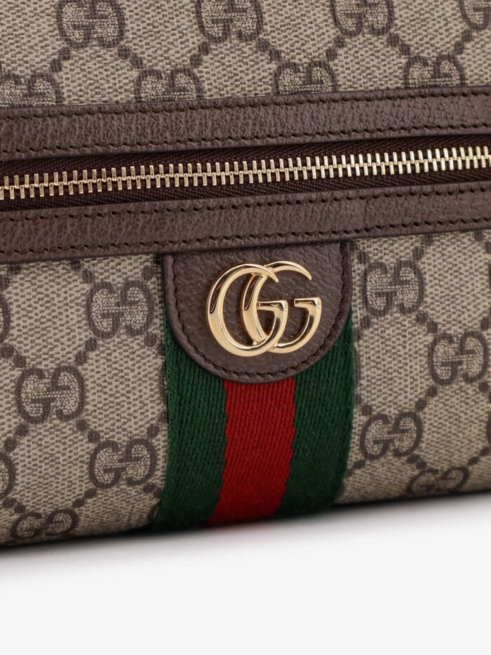 Gucci GG Supreme Fabric Shoulder Bag With Web Band