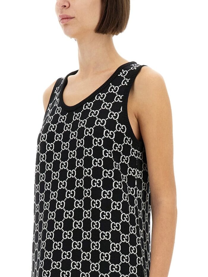 Gucci GG WOOL JACQUARD MINI DRESS