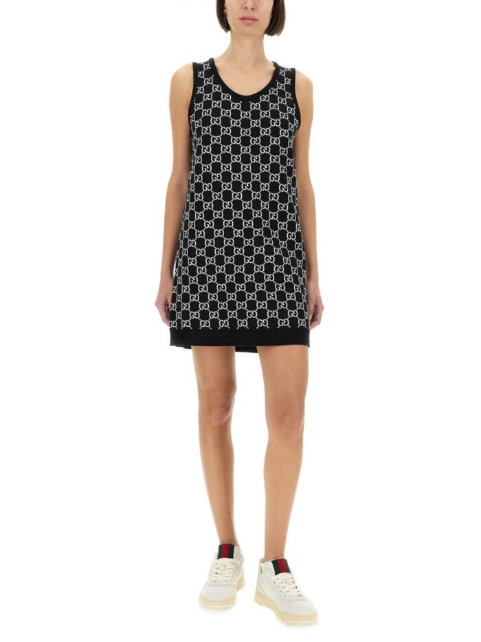 Gucci GG WOOL JACQUARD MINI DRESS