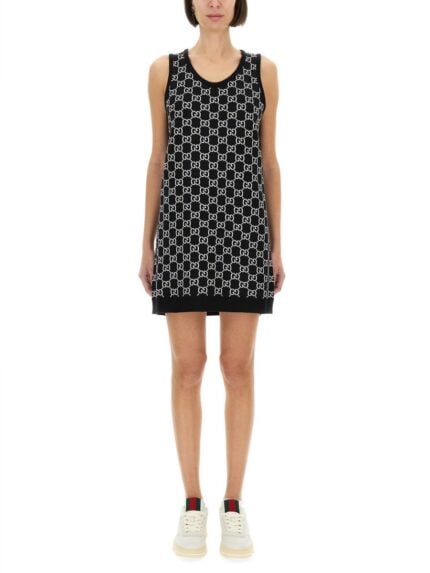 Gucci GG WOOL JACQUARD MINI DRESS