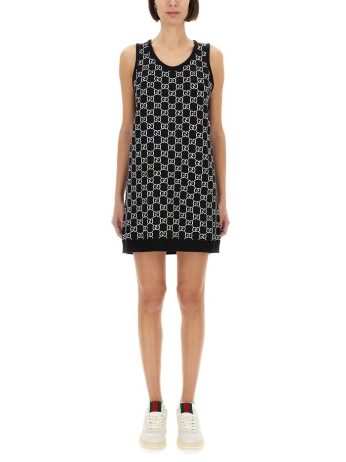 Gucci GG WOOL JACQUARD MINI DRESS