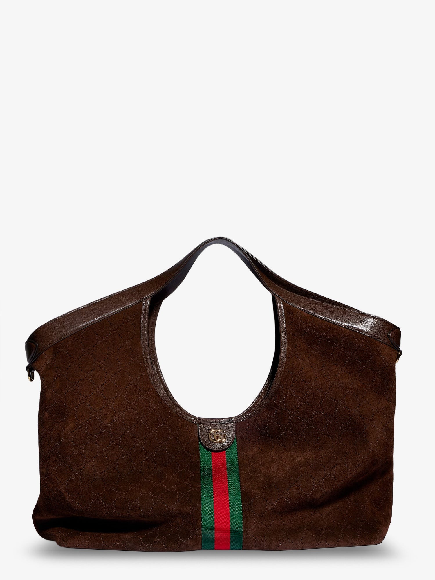 Gucci Giglio Perforated Suede Shopping Bag