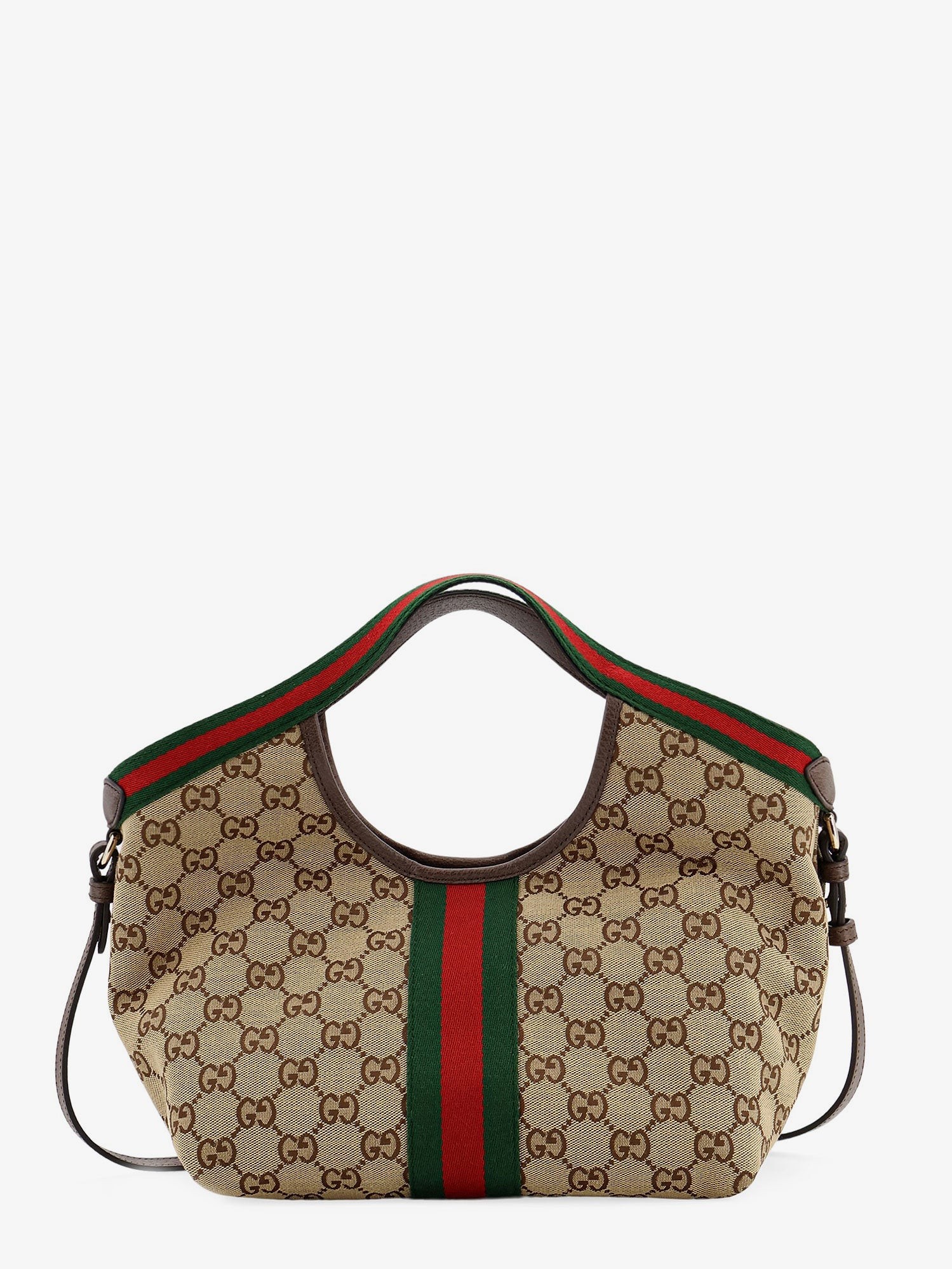 Gucci Giglio Tote Bag In GG Supreme Canvas And Leather