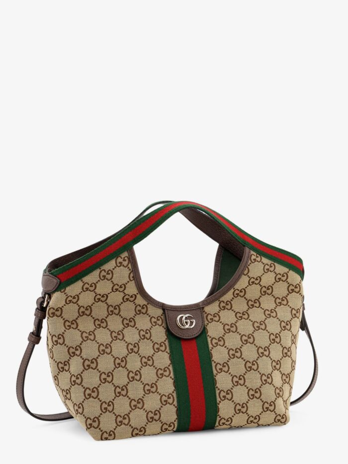 Gucci Giglio Tote Bag In GG Supreme Canvas And Leather