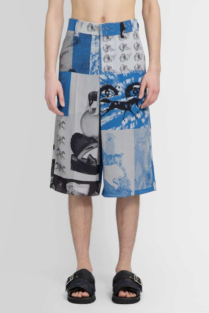 GUCCI Graphic Print Viscose Shorts