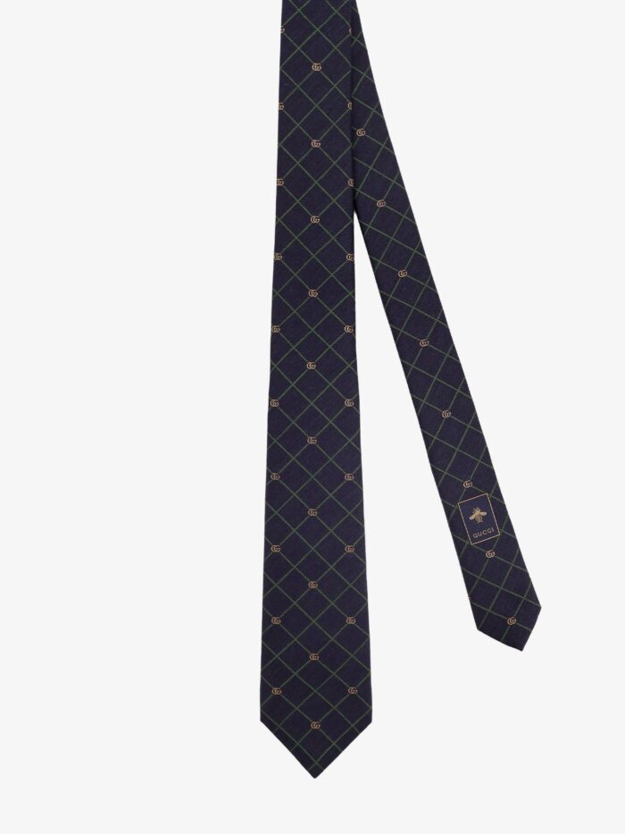 Gucci Griglia Silk And Wool Tie