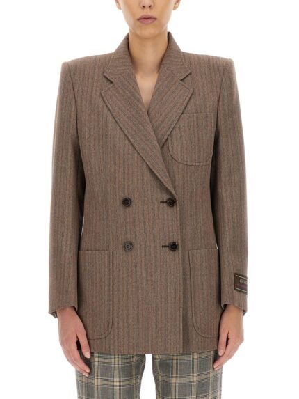 Gucci HERRINGBONE WOOL JACKET