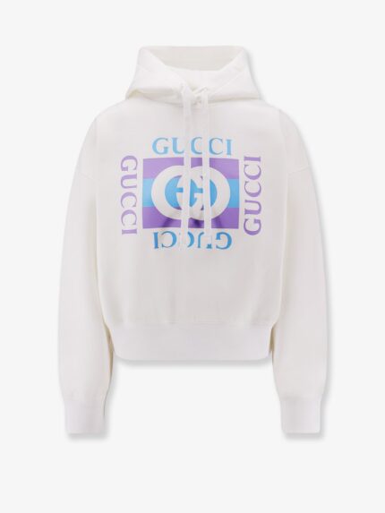 Gucci Hooded Cotton Blend Sweatshirt