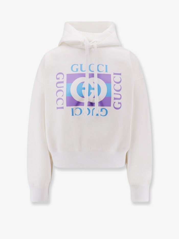 Gucci Hooded Cotton Blend Sweatshirt