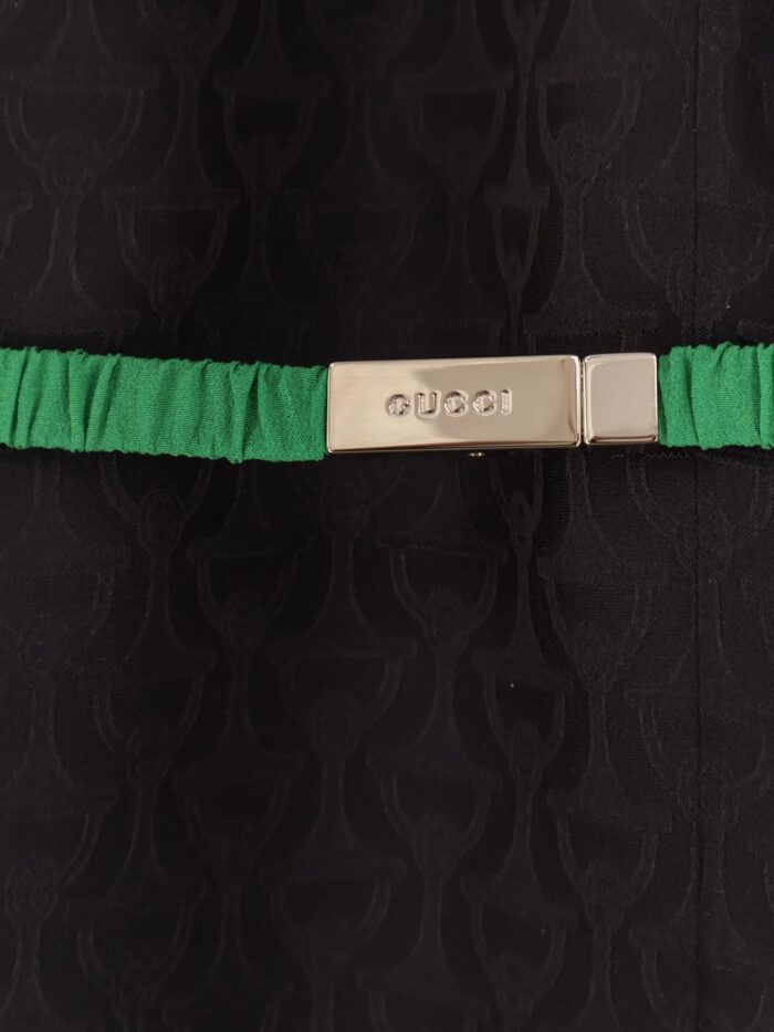 Gucci Horsebit Jacquard Silk Sleeveless Shirt