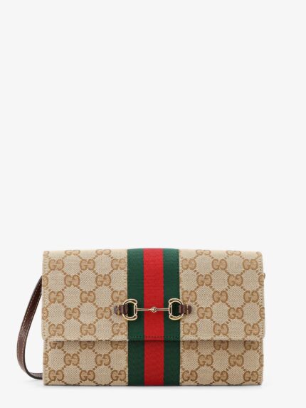 Gucci Horsebit Web GG Fabric Wallet