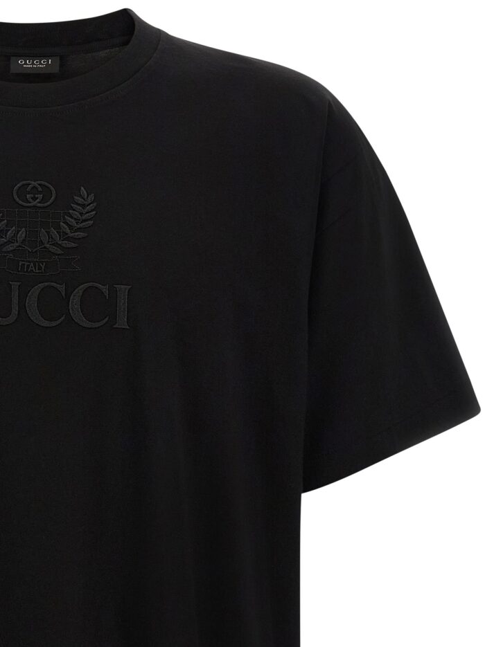 'Gucci Incrocio GG' Embroidered T-shirt