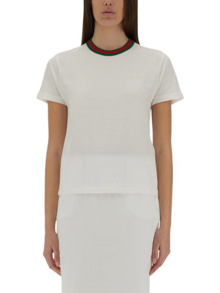 Gucci JERSEY T-SHIRT WITH WEB