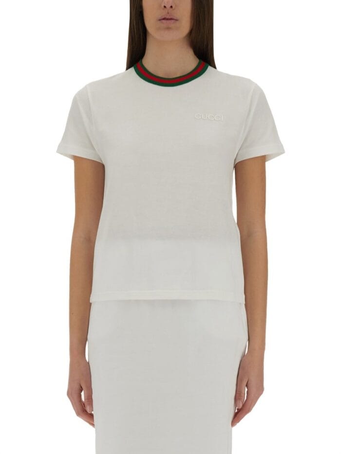 Gucci JERSEY T-SHIRT WITH WEB