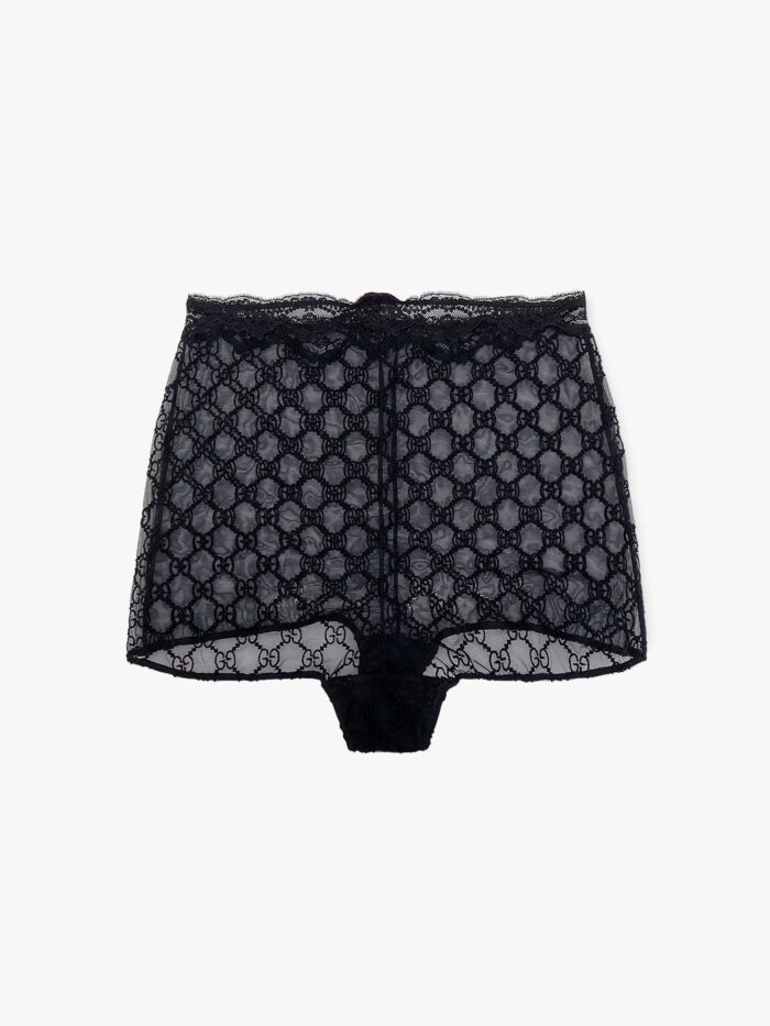Gucci Lace Culottes With All-over Gg Motif