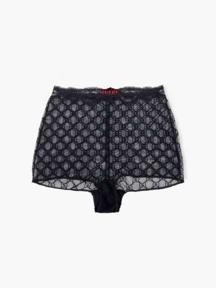 Gucci Lace Culottes With All-over Gg Motif
