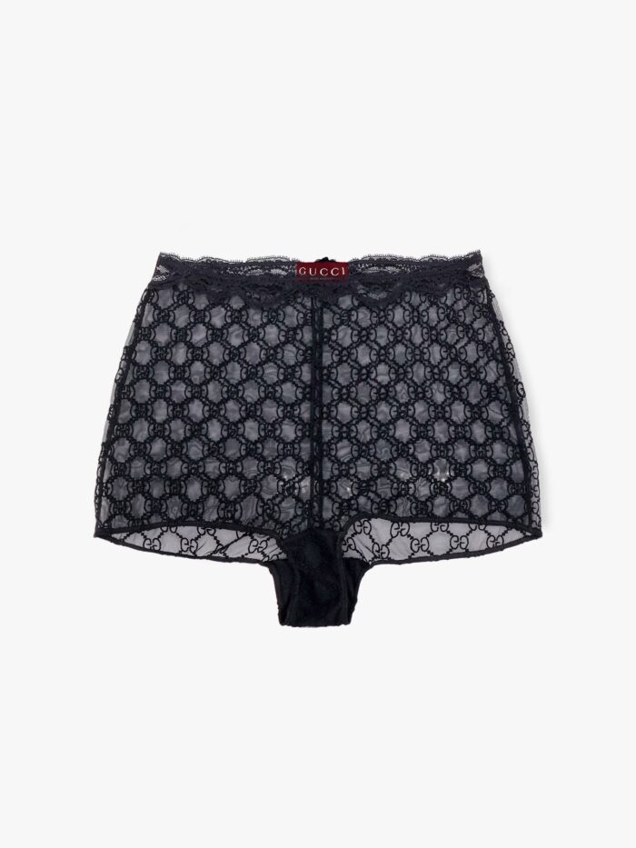 Gucci Lace Culottes With All-over Gg Motif