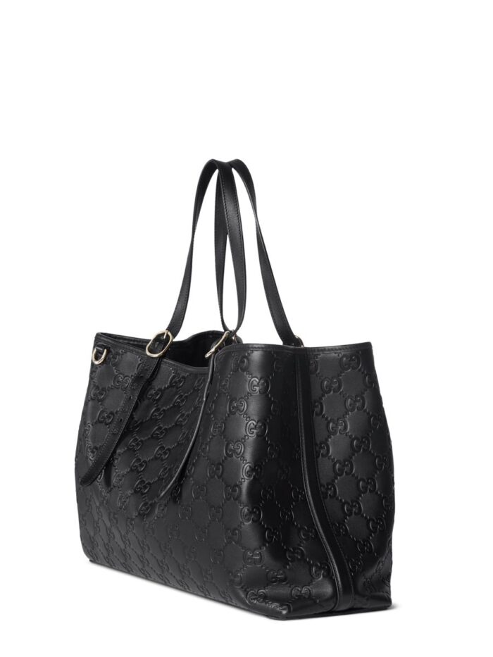 gucci large "gg emblem" shopping bag Gucci LARGE "GG EMBLEM" SHOPPING BAG