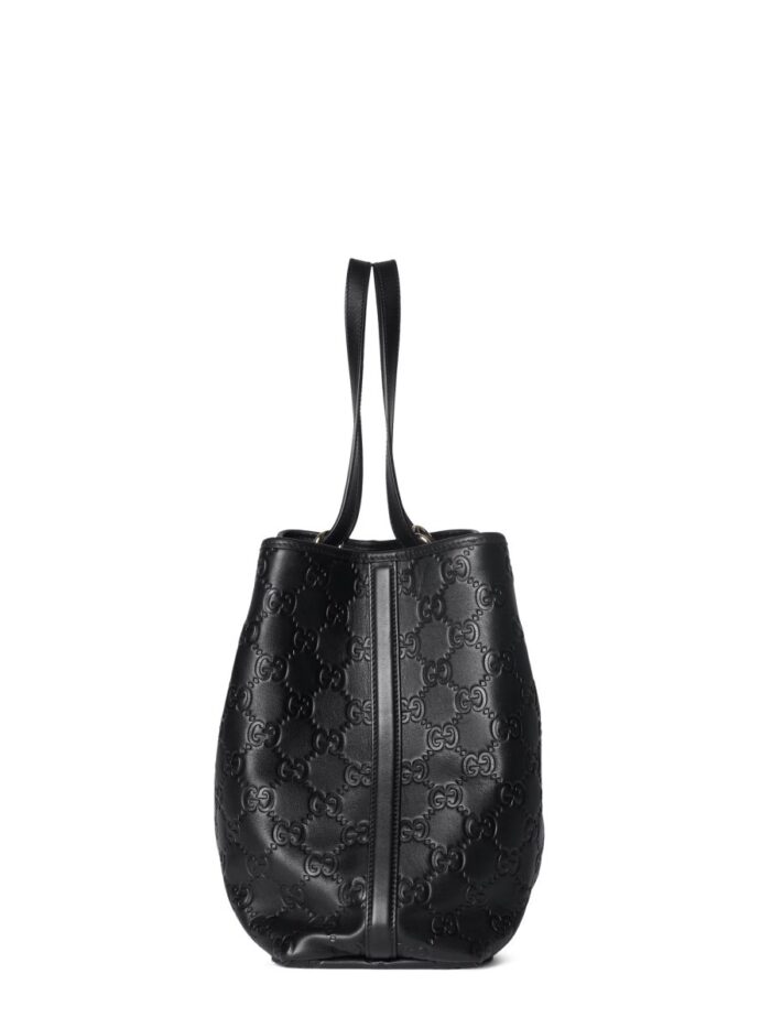 gucci large "gg emblem" shopping bag Gucci LARGE "GG EMBLEM" SHOPPING BAG