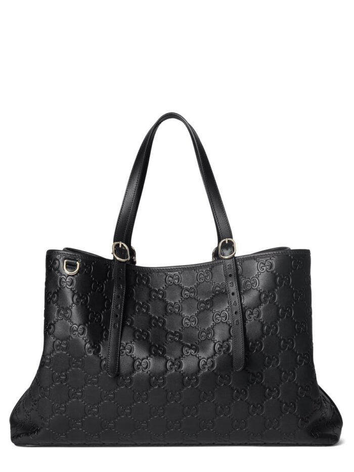 gucci large "gg emblem" shopping bag Gucci LARGE "GG EMBLEM" SHOPPING BAG
