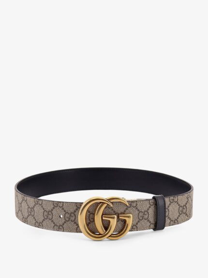 Gucci Leather And Supreme GG Fabric Reversible Belt