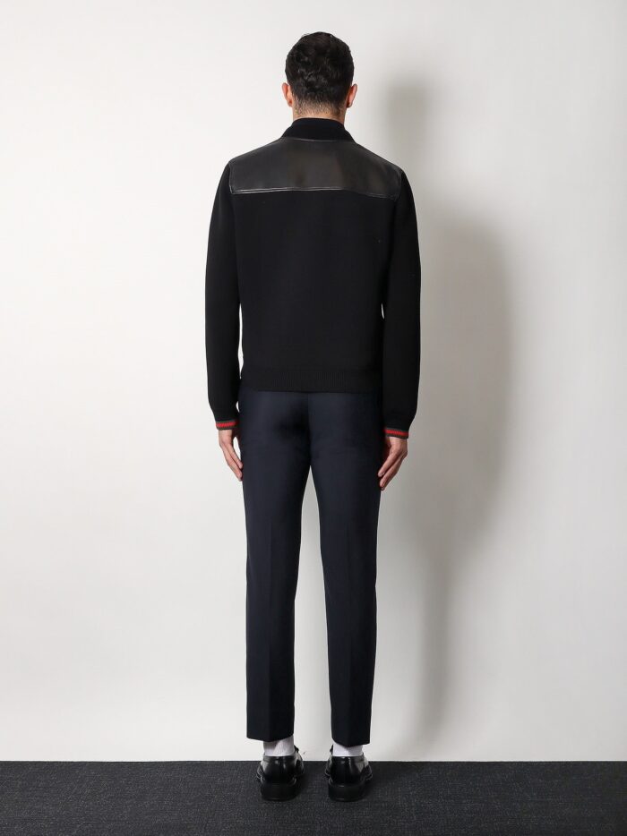 Gucci Leather And Wool Jacket